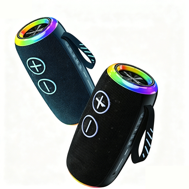 KBD-S380 Portable 5.2 Speaker 30-50W Dual Driver RGB Light TWS for 5.3 Wireless Outdoor Support TF USB FM AUX