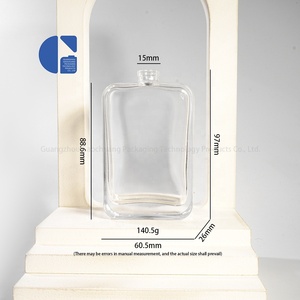 Tùy Chỉnh Sang Trọng Rỗng Phong Cách Cổ Điển Phẳng Vuông Thủy Tinh Trong Suốt Chai Nước Hoa Parfum Container 50Ml 100Ml - Product Image 6