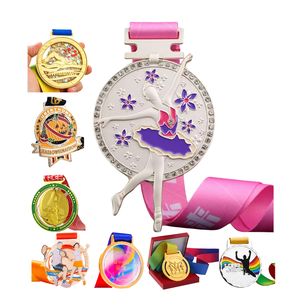 Lanière personnalisée avec logo, paillettes dorées, argentées, bronze, <span class=keywords><strong>médaille</strong></span> de gymnastique, <span class=keywords><strong>médaille</strong></span> de danse en métal pour les gagnants - Product Image 1
