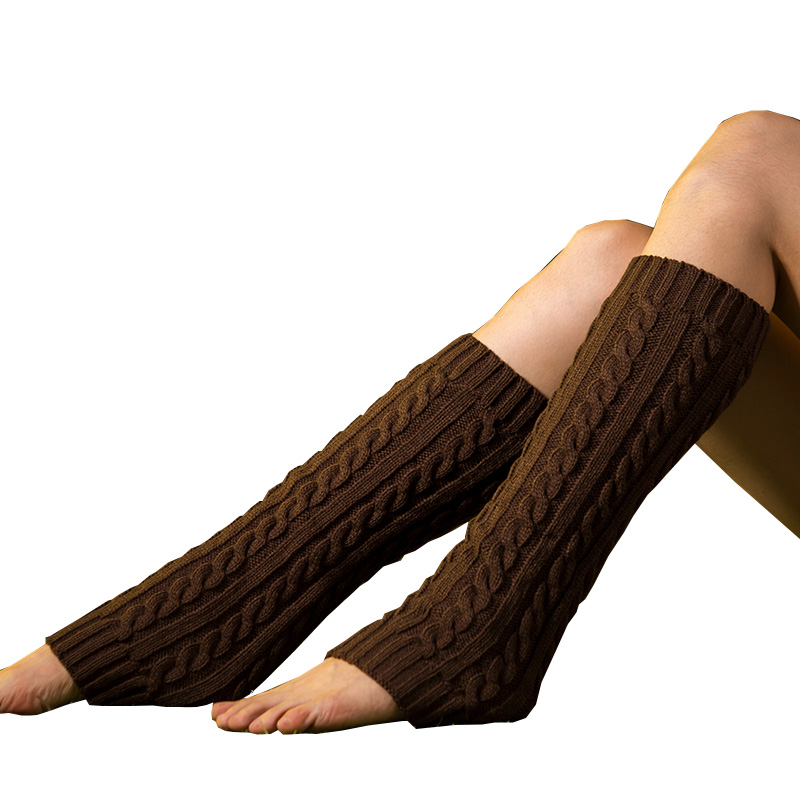 Теплый чехол для ног выше колена вязаные крючком женские открытые Вязаные Гетры