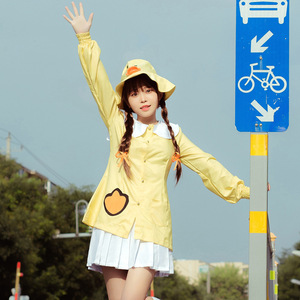 Little Yellow Duck Cosplay Costume Yellow Polyester Summer Casual Wear For Children Game Anime Role Playing - Product Image 4