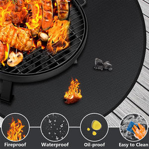Professionale di fuoco Pit BBQ Ember Deck erba ferro a prova di fuoco sotto la moquette Grill gomma prato con prezzo basso - Product Image 4