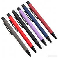Stylo bille promotionnel en métal XP-Promos avec logo personnalisé sérigraphié - Portable pour cadeaux de salon professionnel et publicité