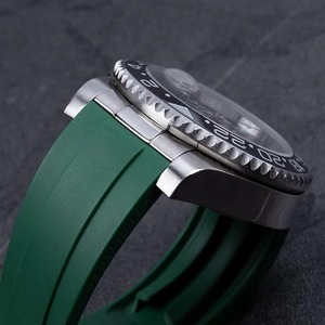 2pcs 20mm Curved End Link Endlink <b>Just</b> for R-olex Watchband for Su-bmariner Watch Band Rubber Leather Strap Seamless <b>Connection</b> - Product Image 3