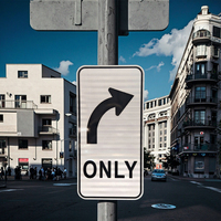Panneaux de signalisation routière en aluminium, rectangulaires, blancs, avec film réfléchissant de quatrième qualité, imprimés UV, 60 cm, personnalisables