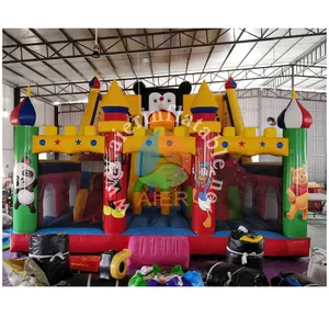 दुबई मिकी माउस Funland कूद महल खेल का मैदान आउटडोर खेल का मैदान बड़े Trampoline >3 साल पीवीसी