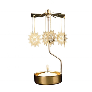 Customized Rotating Metal Tea Light <strong>Holder</strong> Carousel <strong>Candle</strong> Tealight Metal Spinning Candlestick <strong>Holder</strong> - Product Image 3