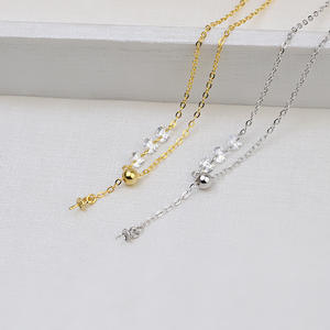 ต่างหูเงินแท้ S925 สำหรับผู้หญิง แบบถอดได้ ตัวหนา ประดับมุก 6-7 เม็ด ดีไซน์ DIY รุ่น 964 - Product Image 3