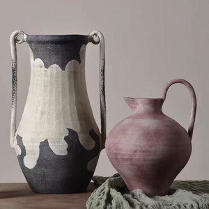 <span class=keywords><strong>Vaso</strong></span> Decorativo <span class=keywords><strong>in</strong></span> Stile Wabi-Sabi Nordico Vintage <span class=keywords><strong>in</strong></span> Materiale Composito per Arredamento Casa e Scrivania - Product Image 1