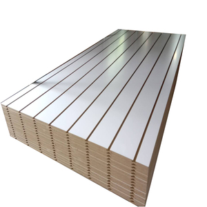 Tablero de <span class=keywords><strong>Mdf</strong></span> de melamina <span class=keywords><strong>ranurada</strong></span>, hoja de madera contrachapada, hecha de fábrica, 18mm, color blanco cereza, azul - Product Image 1