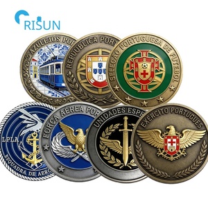 Souvenirs personnalisés du drapeau du Portugal, médailles des forces armées, médailles commémoratives, pièces de monnaie personnalisées du Portugal, pièces de monnaie de défi personnalisées - Product Image 1