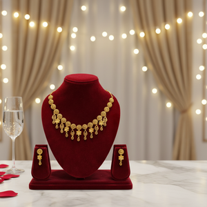 Ensemble collier et boucles d'oreilles tendance pour femme en laiton plaqué or 18 carats imitation Turquie, design cadenas, bijoux pour fiançailles, mariage, anniversaire - Product Image 3