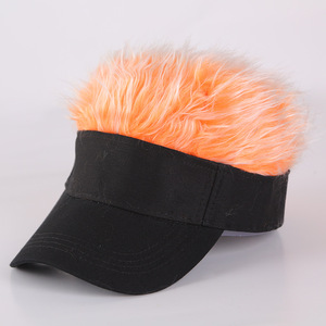 Venta al por mayor personalidad estilo callejero ajustable visera <span class=keywords><strong>hombres</strong></span> Retro Hip-Hop tendencia gorra de béisbol peluca - Product Image 4