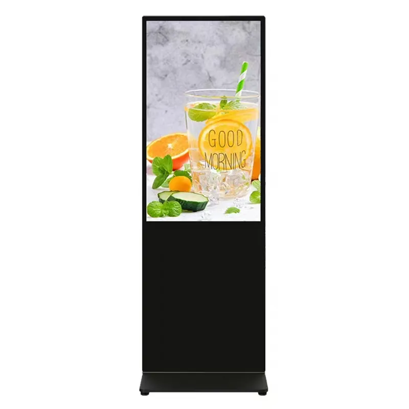 Máquina de publicidad montada en la pared, pantalla horizontal y vertical de largo HAnnndroid