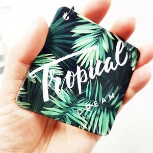 Ambientador de papel negro con forma de árboles troquelados, ambientador colgante para coche, pequeño ambientador perfumado para coche - Product Image 1