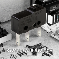 Interrupteur à bouton-poussoir Guozhi à trois ou deux pattes, noir pur, longue durée de vie, IP41, 250V 10A, sans levier, pour appareils électroménagers sous pression