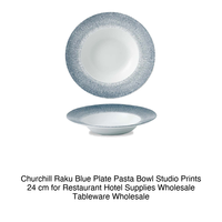 Bol à pâtes Raku bleu 24 cm, intérieur 13,5 cm, Churchill Studio Prints