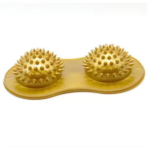 Almofadas massageadoras de acupressão plantar, pvc portátil, ouro rosa, para pés