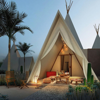 Tipi - Tente Safari Imperméable pour Glamping en Plein Air, Tente de Luxe pour Hôtel de Vacances à Vendre
