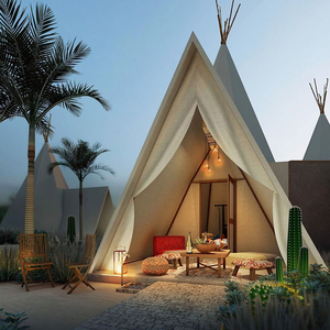 Teepee-<span class=keywords><strong>safari</strong></span> Lều Khu Nghỉ Mát Sống Quyến Rũ Ngoài Trời Chống Nước Bán Khách Sạn Sang Trọng - Product Image 3