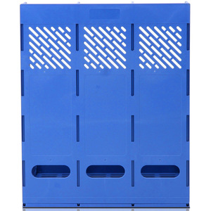Deli Triple File Frame 9847 Blue Plastic File Holder Office Document Organizer Three Layer File Rack - Product Image 3