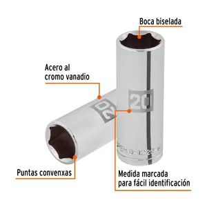 Master con 48 unità presa lunga 20mm, 6 punti, 1/2 'azionamento, Truper - Product Image 2