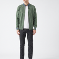 Pull en tricot personnalisé avec logo, cardigan en cachemire pour homme, col rond, veste en laine tricotée zippée pour homme, hiver