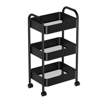 Carrito de Salón de Belleza de Plástico de Alta Gama con Base Móvil de 4 Ruedas y Cajones Multifuncionales para Manicura, Microblading y Peluquería