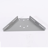 Support d'angle moderne en acier inoxydable épaissi à six trous pour fixation de chaise de table Triangle plat plaque de support salon