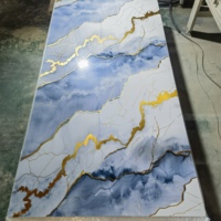 Panneau mural imperméable pour cuisine, papier peint décoratif, vente chaude, imperméable, 1220*2440, panneau mural en PVC, feuille de marbre, panneau mural