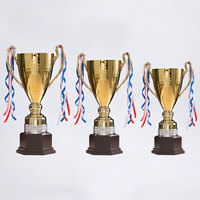 Trophée de championnat en métal à thème générique doré, trophées génériques avec base noire pour compétitions sportives et activités de club TB04