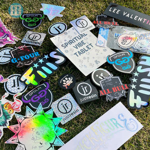 Pegatina de PVC troquelada de alta calidad personalizada, diseño colorido de ventana de coche, pegatina de holograma impermeable - Product Image 3