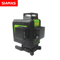 SIAMAS Niveau laser vert 16 lignes Outil laser auto-nivelant 4D avec télécommande rechargeable