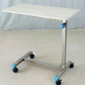 Table de repas et de soins en acier épaissi pour patient, table médicale mobile de rééducation, table de chevet réglable en hauteur pour - Product Image 4