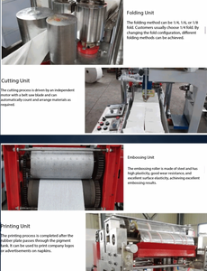 Machine de fabrication de serviettes en papier entièrement automatique avec gaufrage et pliage - Product Image 5