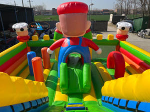 Casa <span class=keywords><strong>de</strong></span> rebote inflable al aire libre <span class=keywords><strong>para</strong></span> niños Moonwalk, castillo hinchable <span class=keywords><strong>para</strong></span> saltar, Combo <span class=keywords><strong>para</strong></span> niños con tobogán - Product Image 6