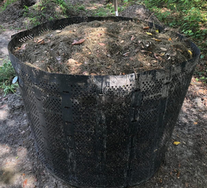 Green black color composter with support rod Plastic Compost Bin for Garden