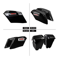 Housse de haut-parleur pour sacoches rigides étendues de moto, compatible avec Harley Touring Street Glide Road Glide Road King 2014-2024