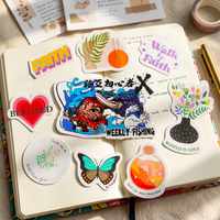 Etiquetas Adhesivas de Vinilo PVC Impermeables con Diseño Personalizado, Logotipo Impreso, Estilo Kawaii para Niños