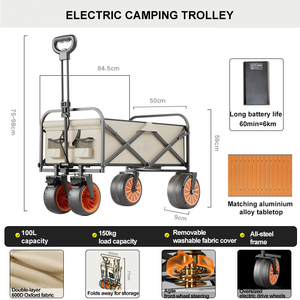 <span class=keywords><strong>Chariot</strong></span> de transport fermé en acier inoxydable à haute capacité avec garde-corps amovibles <span class=keywords><strong>pour</strong></span> <span class=keywords><strong>chariot</strong></span> pliant électrique d'ingénierie - Product Image 6