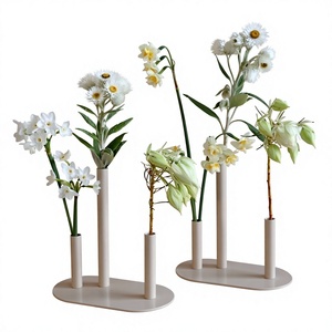 Top selling Minimalist Stainless steel Tabletop <b>Vases</b> Gold Finish Decorative for home & office wedding centerpiece decoration - Product Image 3