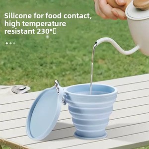 Nouvelle gourde pliable moderne et minimaliste, portable pour le voyage en extérieur, écologique, avec couvercle, design télescopique et crochet de suspension, pour bain de bouche - Product Image 3