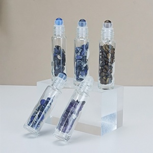 Botella Roll-on para Perfume, Color Arcoíris, Amarillo, Morado, Azul, Verde, Vidrio Esmerilado, Vacía, 5ml 10ml, para Aceite Esencial y Suero para Ojos - Product Image 6