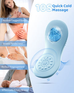 HORIGEN Cooling Therapy Laktation <span class=keywords><strong>massage</strong></span> gerät 2 in 1 kalte Kompresse & Vibration Silikon Brust <span class=keywords><strong>massage</strong></span> zum Stillen - Product Image 3