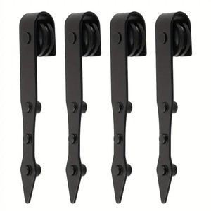 Ganchos de flecha para puertas de granero, paquete de 4, de acero laminado en frío, estilo rústico, accesorios para puertas correderas de armario - Product Image 1