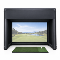 Simulateur de golf gonflable rapide en 6 minutes, simulateur de golf portable personnalisé avec écran d'impact 4K, divertissement pour événements en plein air