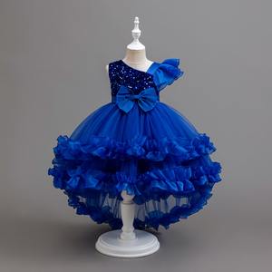 Детское вечернее платье из тюля для девочек в европейском стиле с блестками - Product Image 1