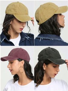 Gorra deportiva de 12 colores al por mayor en stock, gorra de algodón lavado y desgastado en blanco, gorra de béisbol de 6 paneles estilo papá para hombres y mujeres - Product Image 3