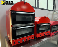 122~662 ℉   Four à pizza ZBX ETL 14 pouces avec pierre réfractaire et compartiment de maintien au chaud 110V USA Four à pizza électrique