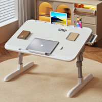 Table d'ordinateur pliable en bois anti-dérapante pour dortoir, table de lit en aggloméré